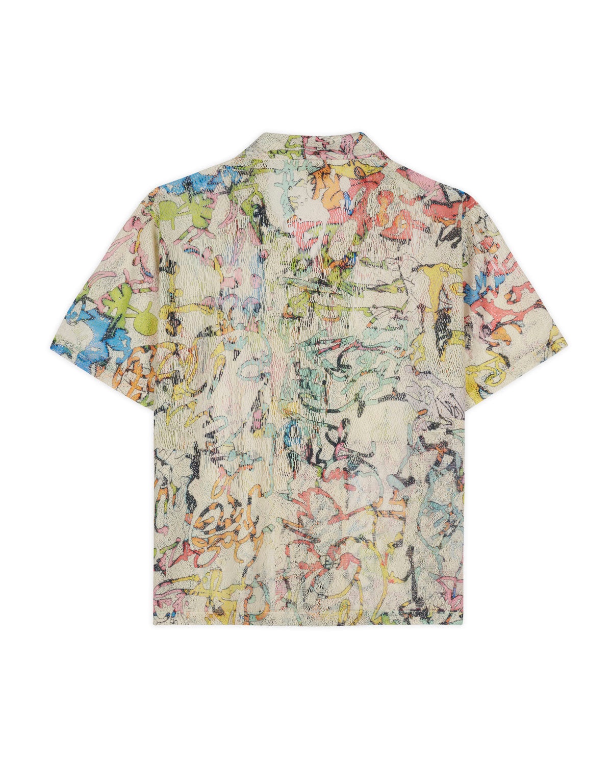 Stu Short Sleeve Button Up Shirt - Cream Multi - 2