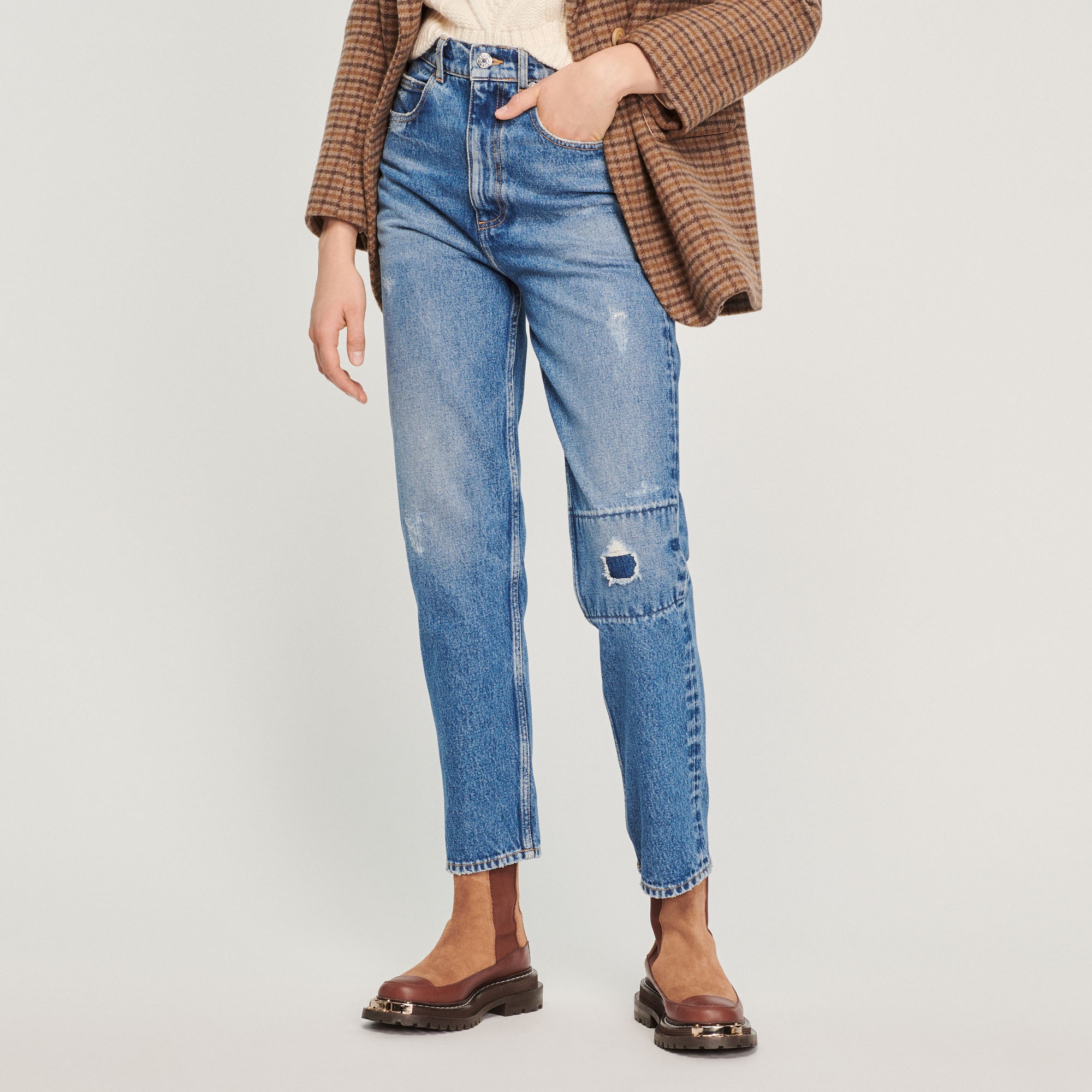 Ripped straight-leg jeans - 2
