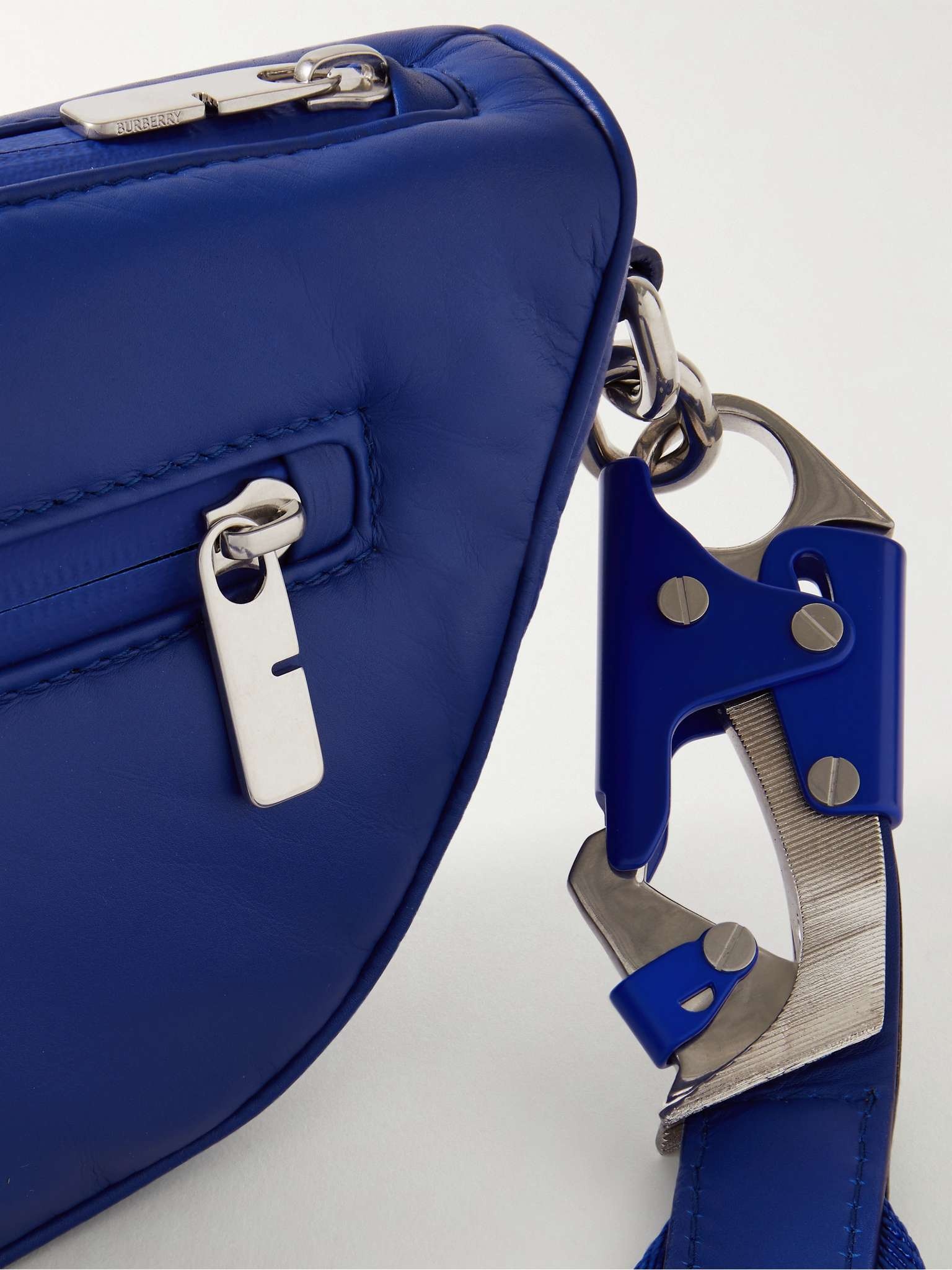 Padded Leather Messenger Bag - 5