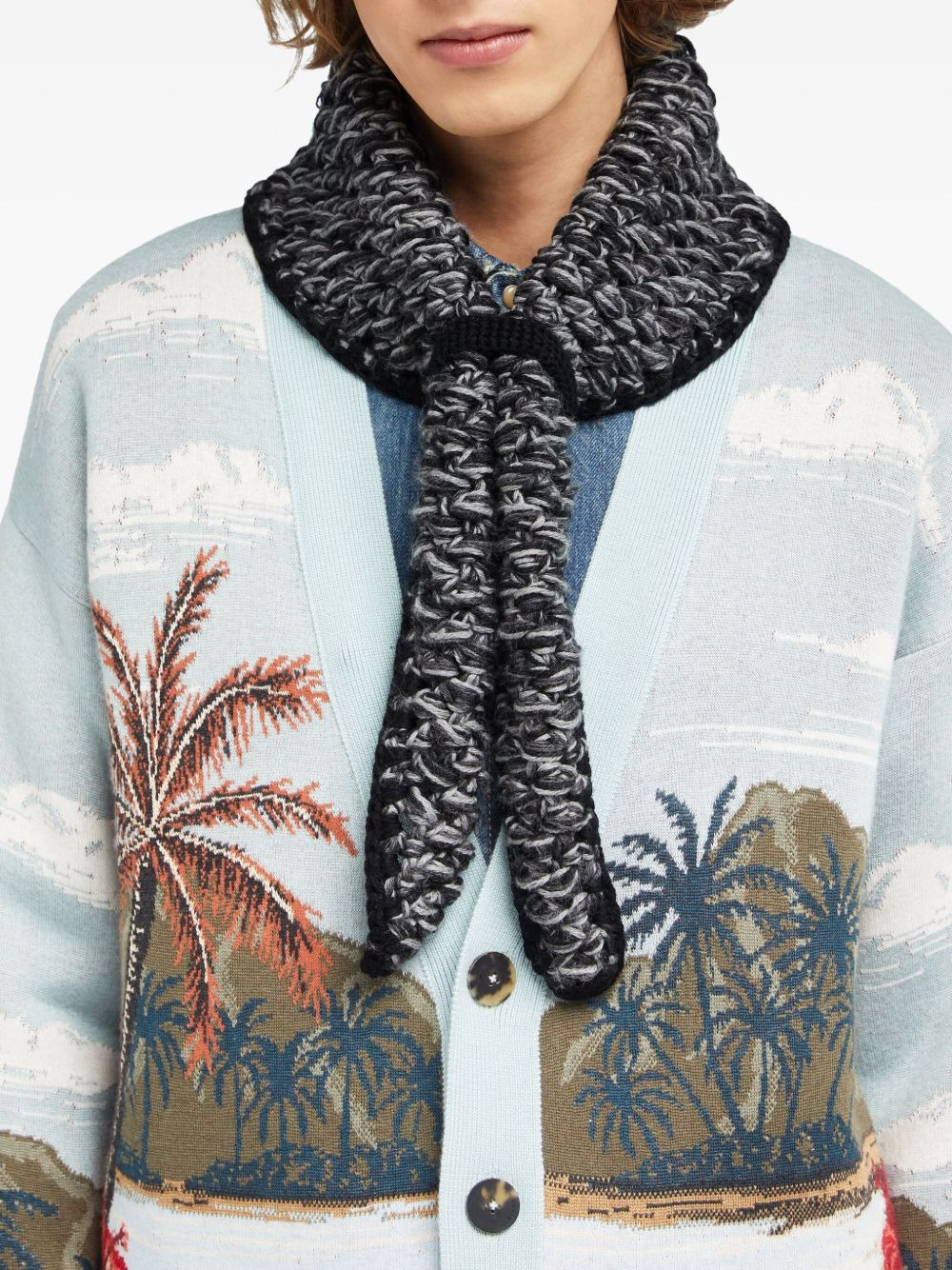knitted wool scarf - 3