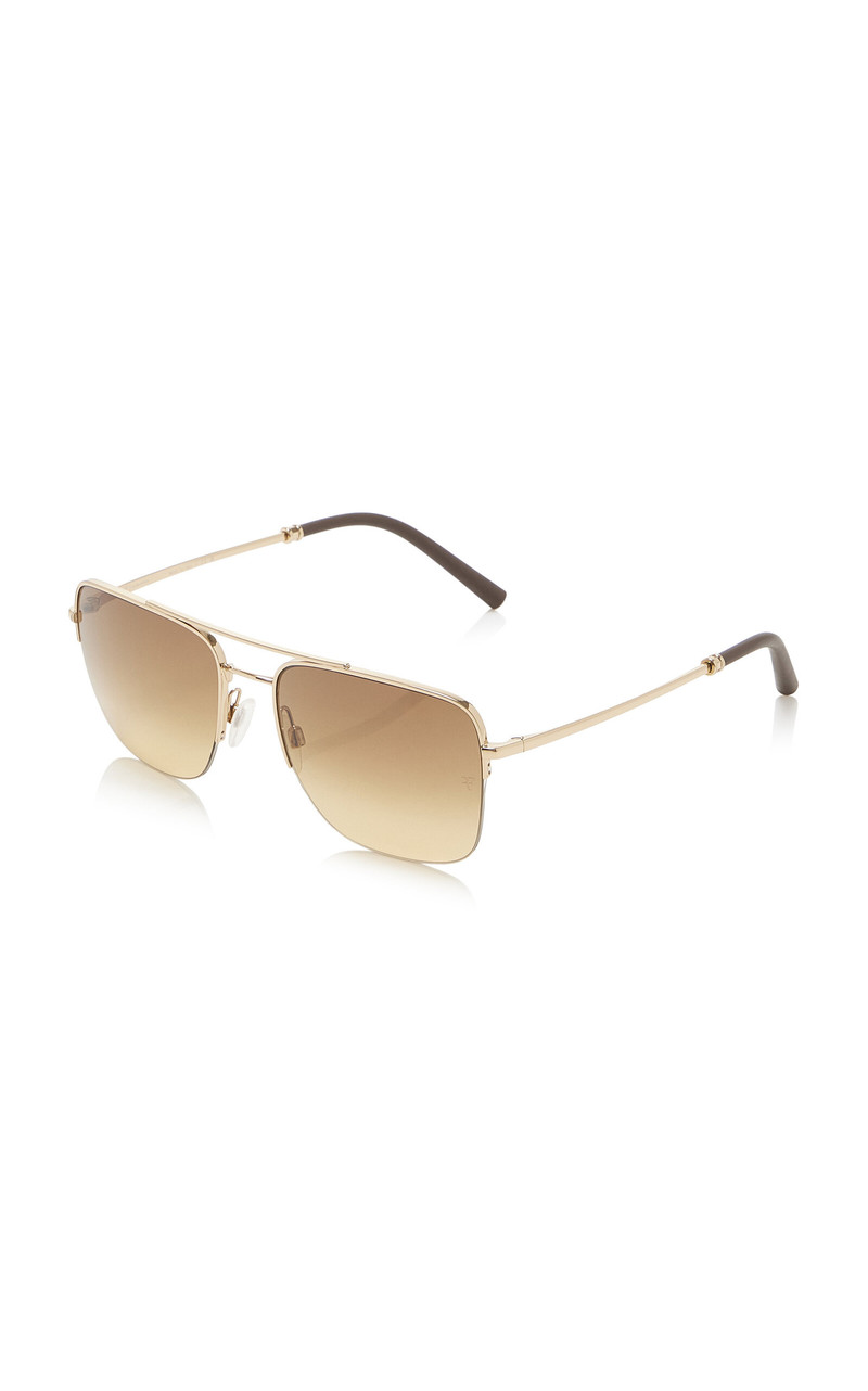 Oliver Peoples x Roger Federer R-2 Aviator Metal Sunglasses orange outlook