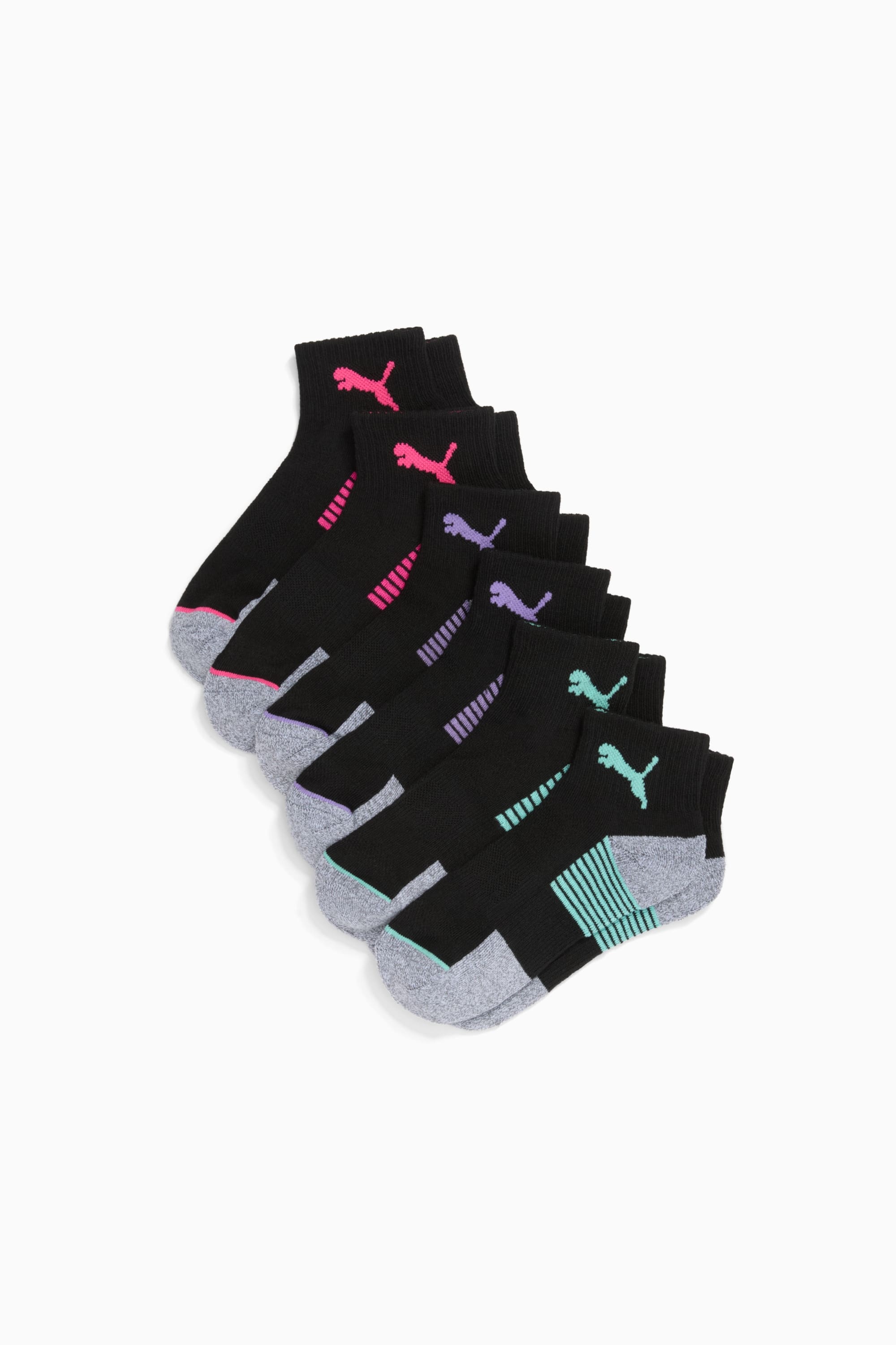 Women's Half-Terry Quarter Length Crew Socks (6 Pairs) - 1