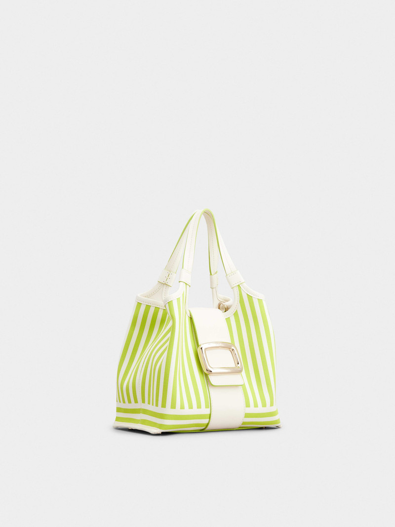 Viv' Choc Summer Stripes Mini Shopping Bag in Fabric 3