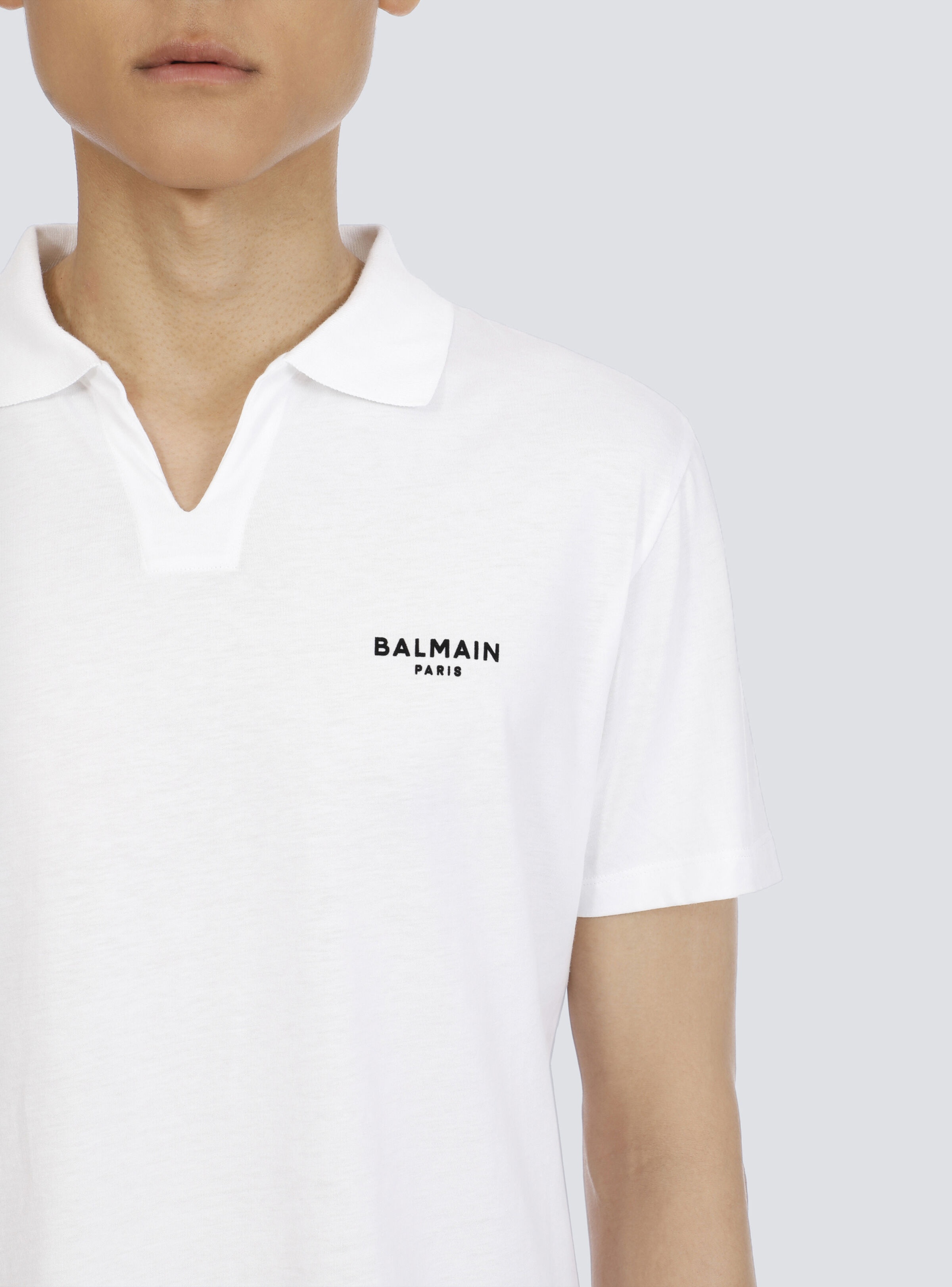 Balmain logo polo shirt in eco-responsible cotton - 6
