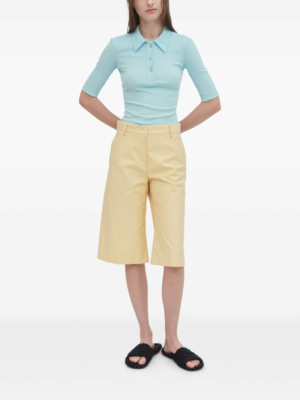 button-fastening polo top - 3