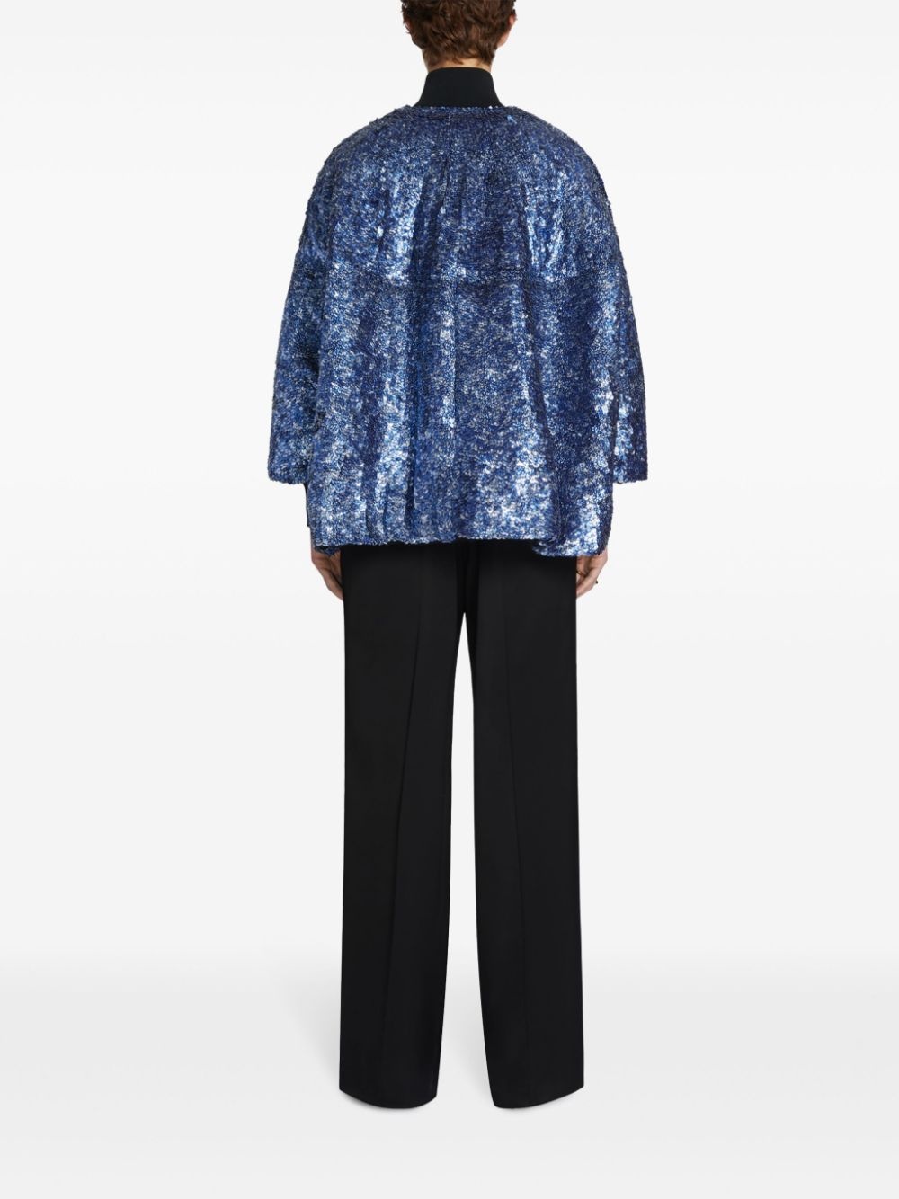 embellished cocoon jacket - 4