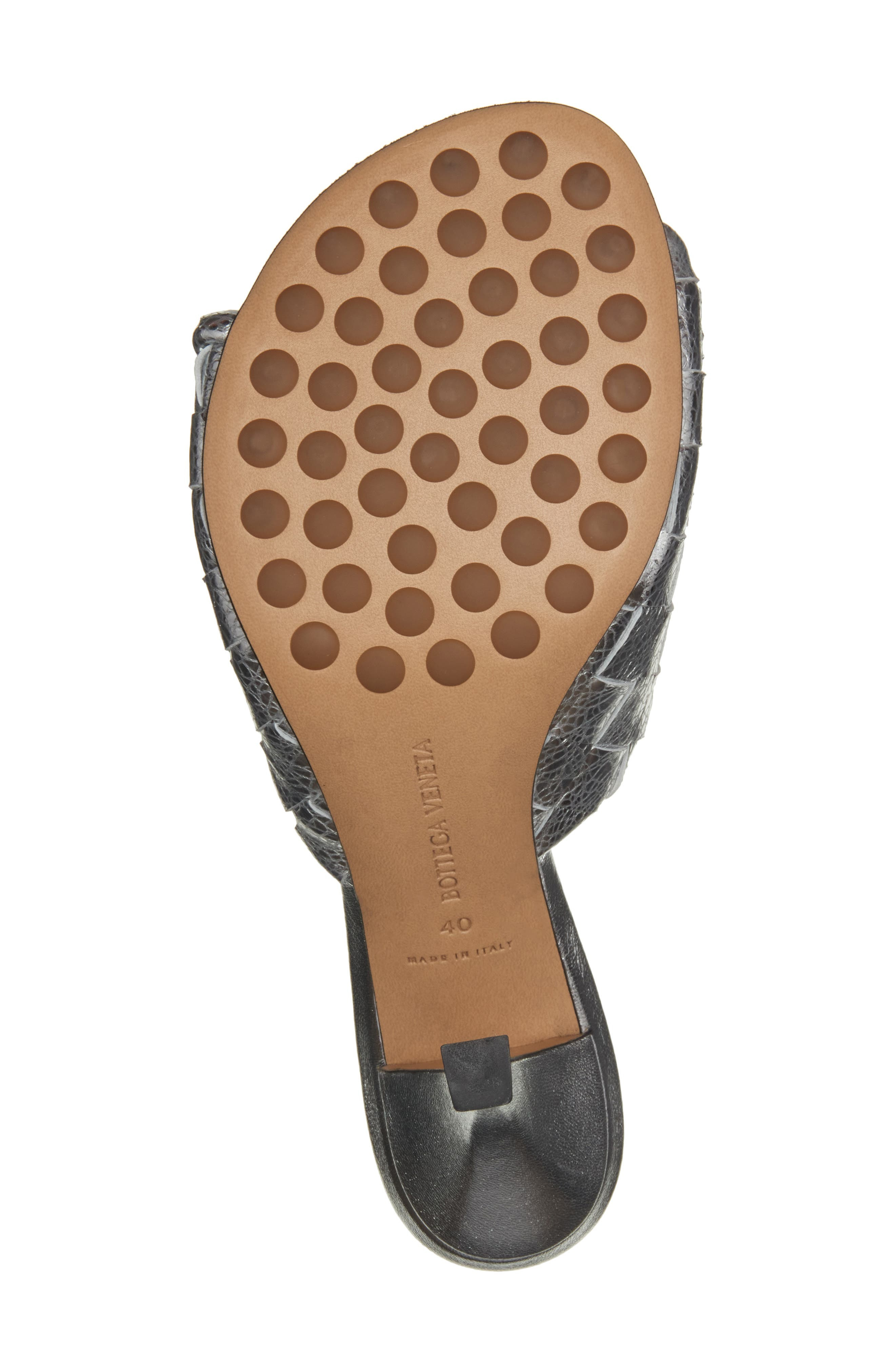 Bottega Veneta Blink Intrecciato Slide Sandal in Silver at Nordstrom - 6