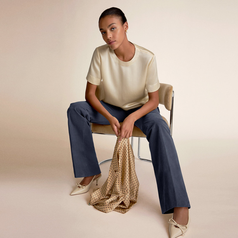 Annika Fancy Tee - Plisse 4