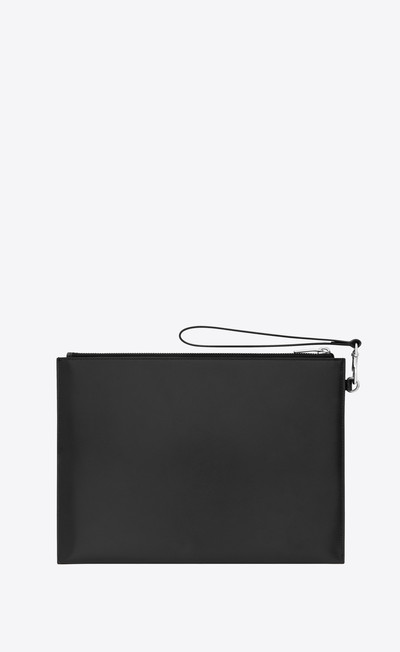 SAINT LAURENT cassandre zipped tablet holder in smooth leather outlook