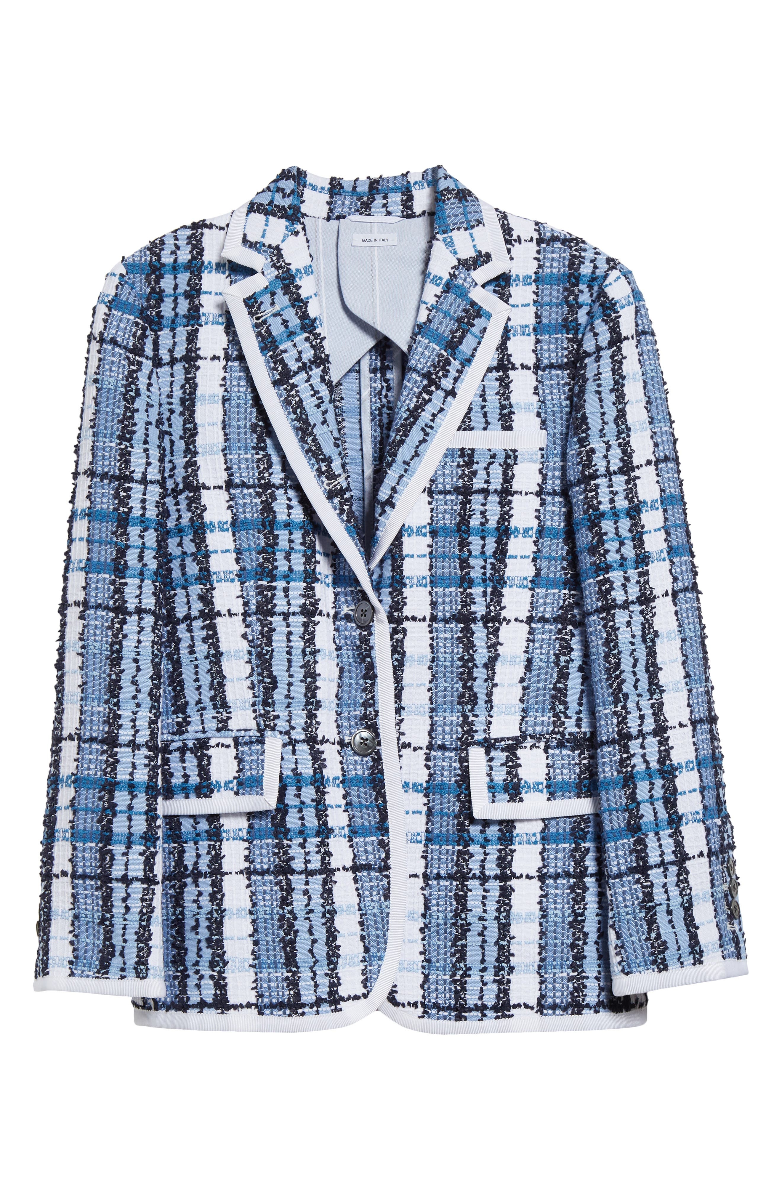 Thom Browne Classic Tweed Blazer in Dark Navy at Nordstrom - 7