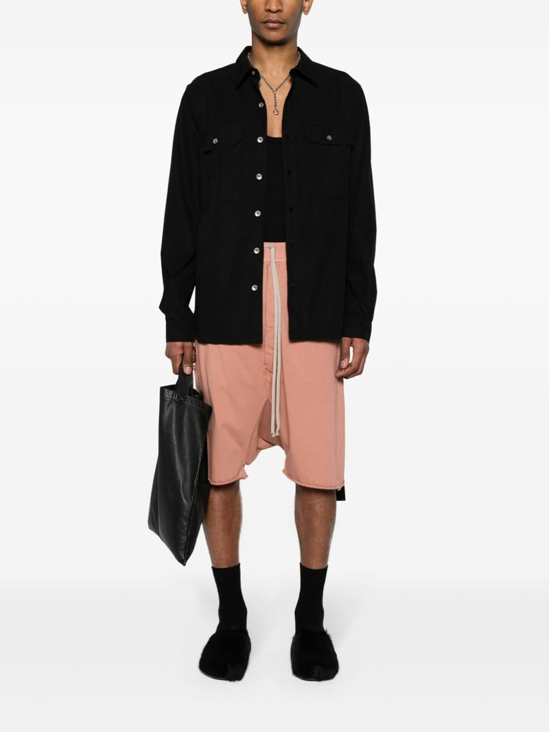 Rick Owens DRKSHDW drop-crotch cotton track shorts outlook