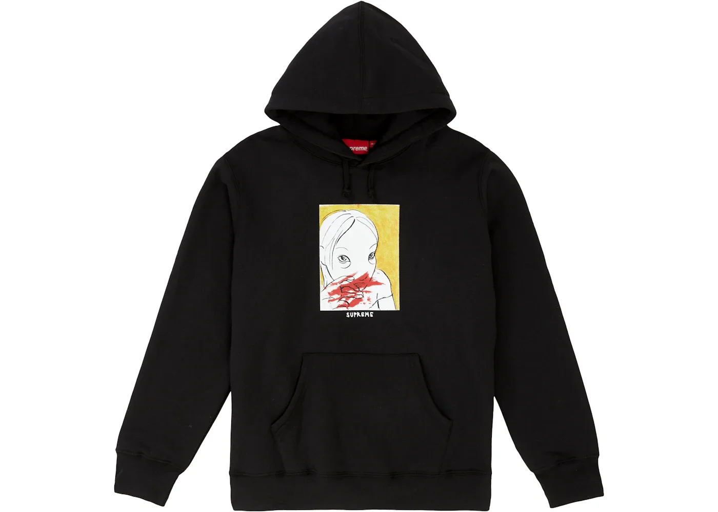 Supreme Nose Bleed Hooded Sweatshirt Black - 1
