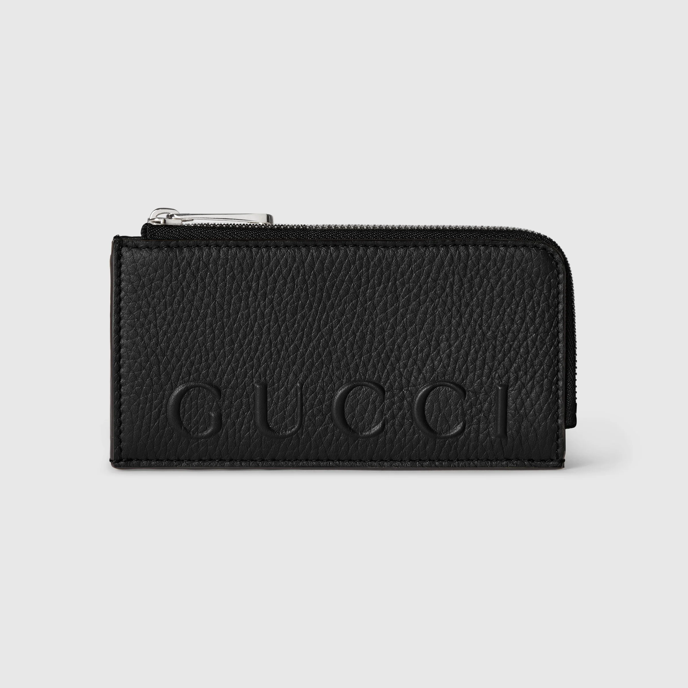 Zip card case with logo - 1