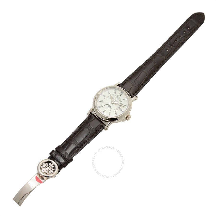 Pre-owned Patek Philippe Perpetual Calendar Silvery Opaline Dial Men's Watch 5159G - 3