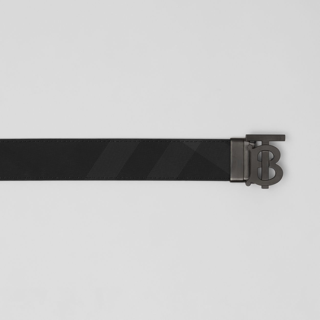 Burberry London check leather belt - Black