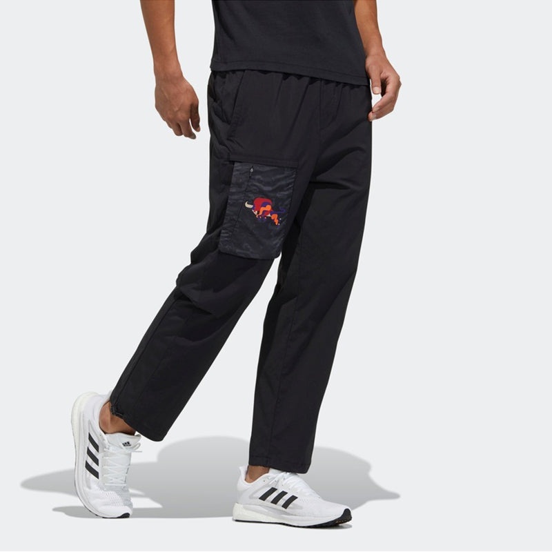 adidas CNY Men's Woven Workwear Sweatpants Black GP0879 - 4