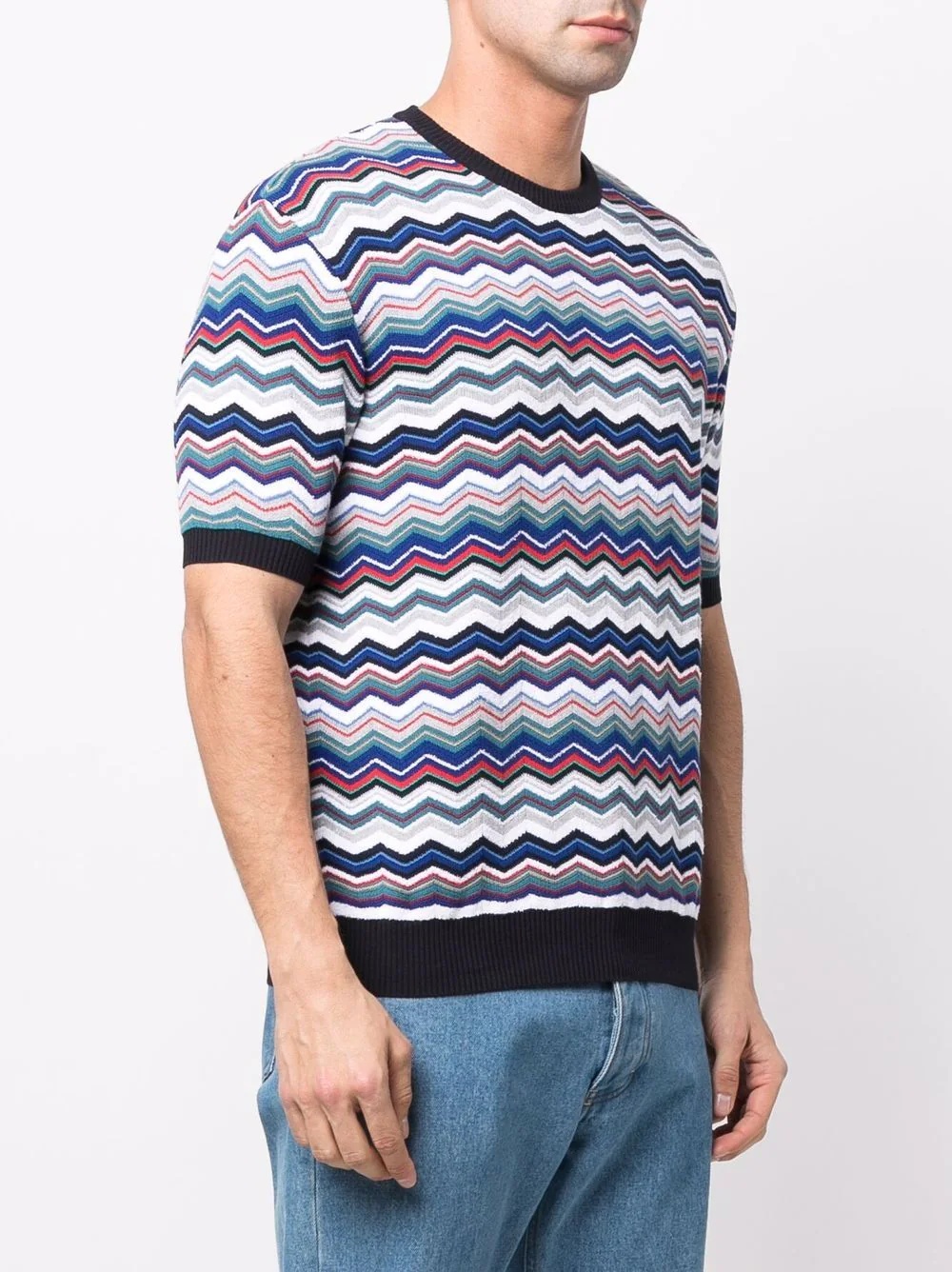 short-sleeve zigzag T-shirt - 3