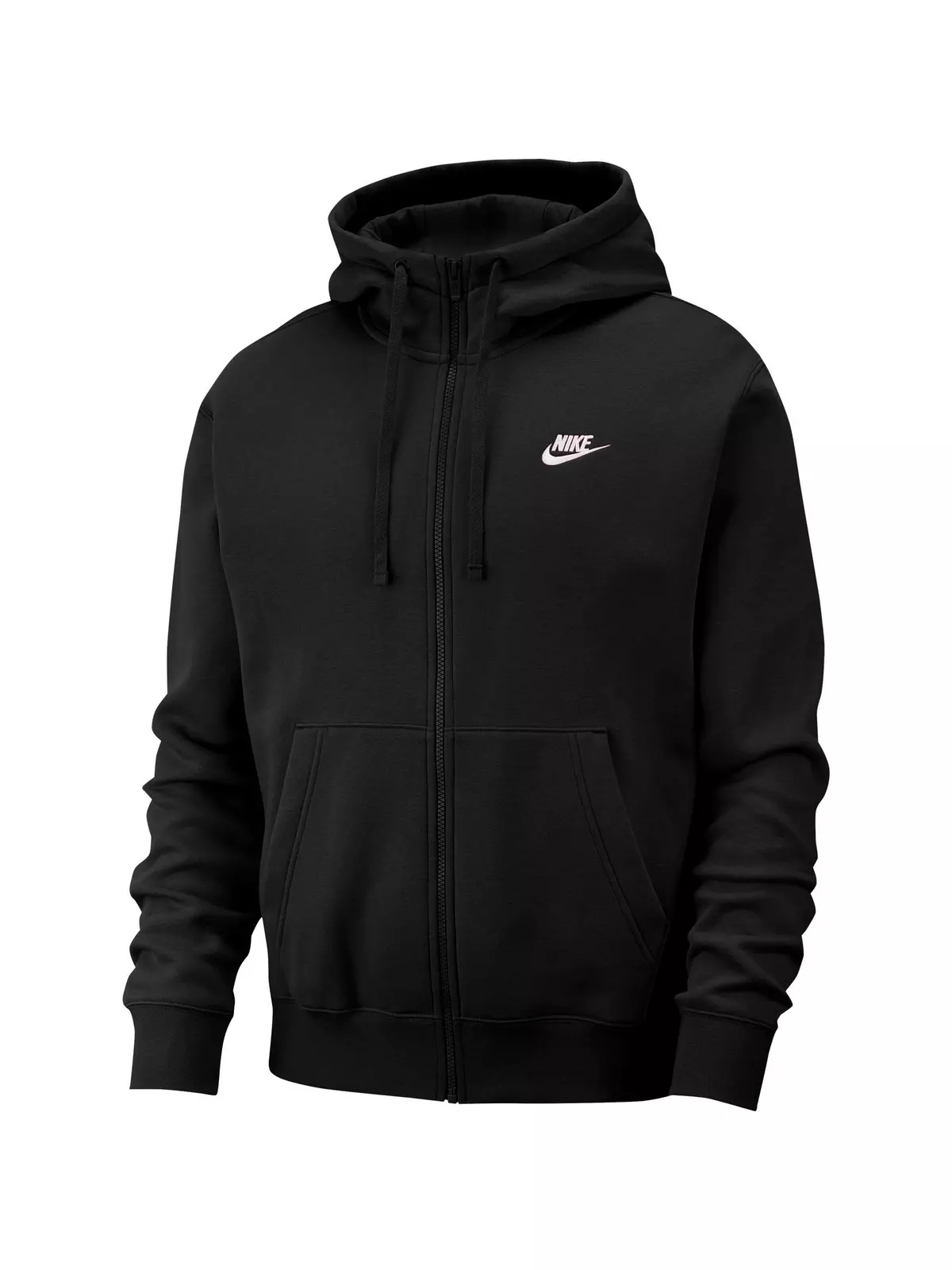Men's Sportswear Club Fleece Full-Zip Hoodie - Black - 7
