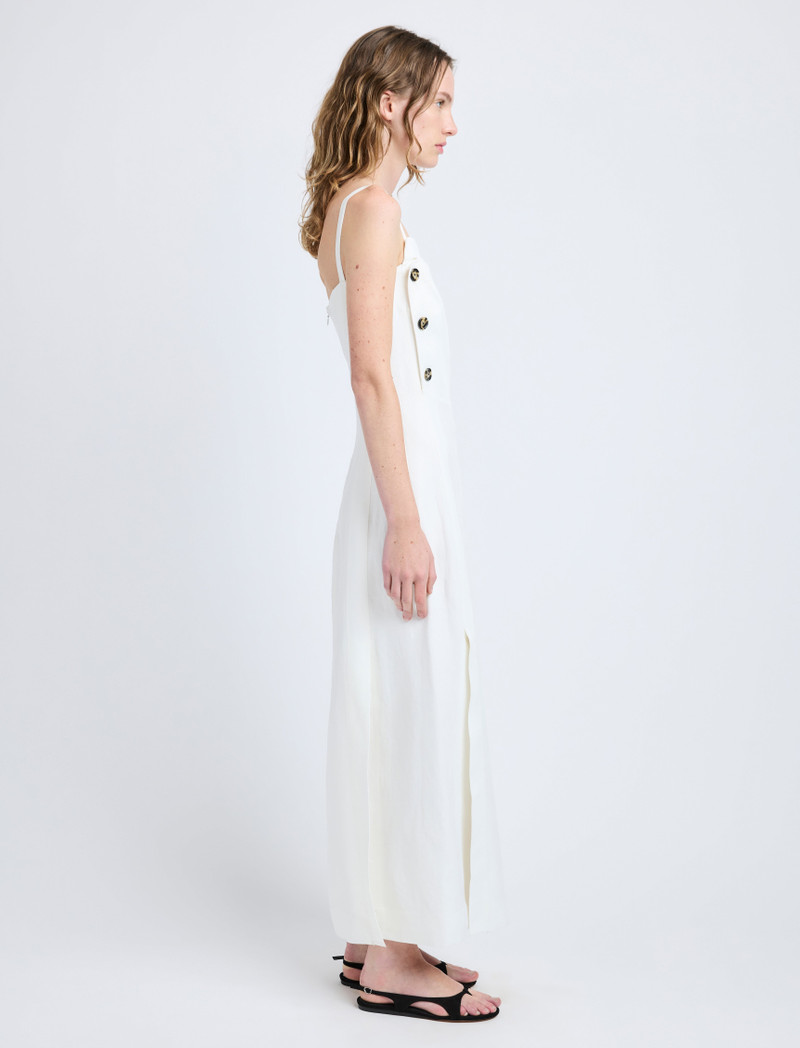 Proenza Schouler Candice Dress in Linen Viscose outlook