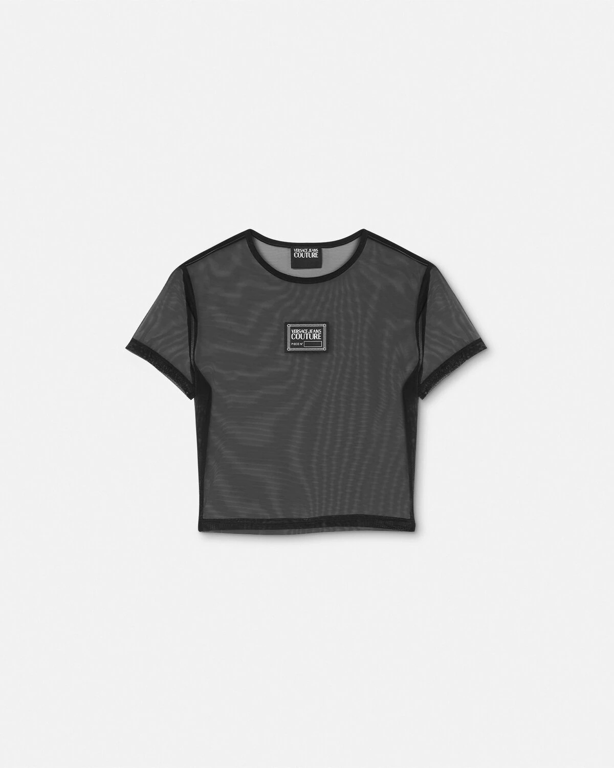 Mesh Piece Number Logo Crop T-Shirt - 1