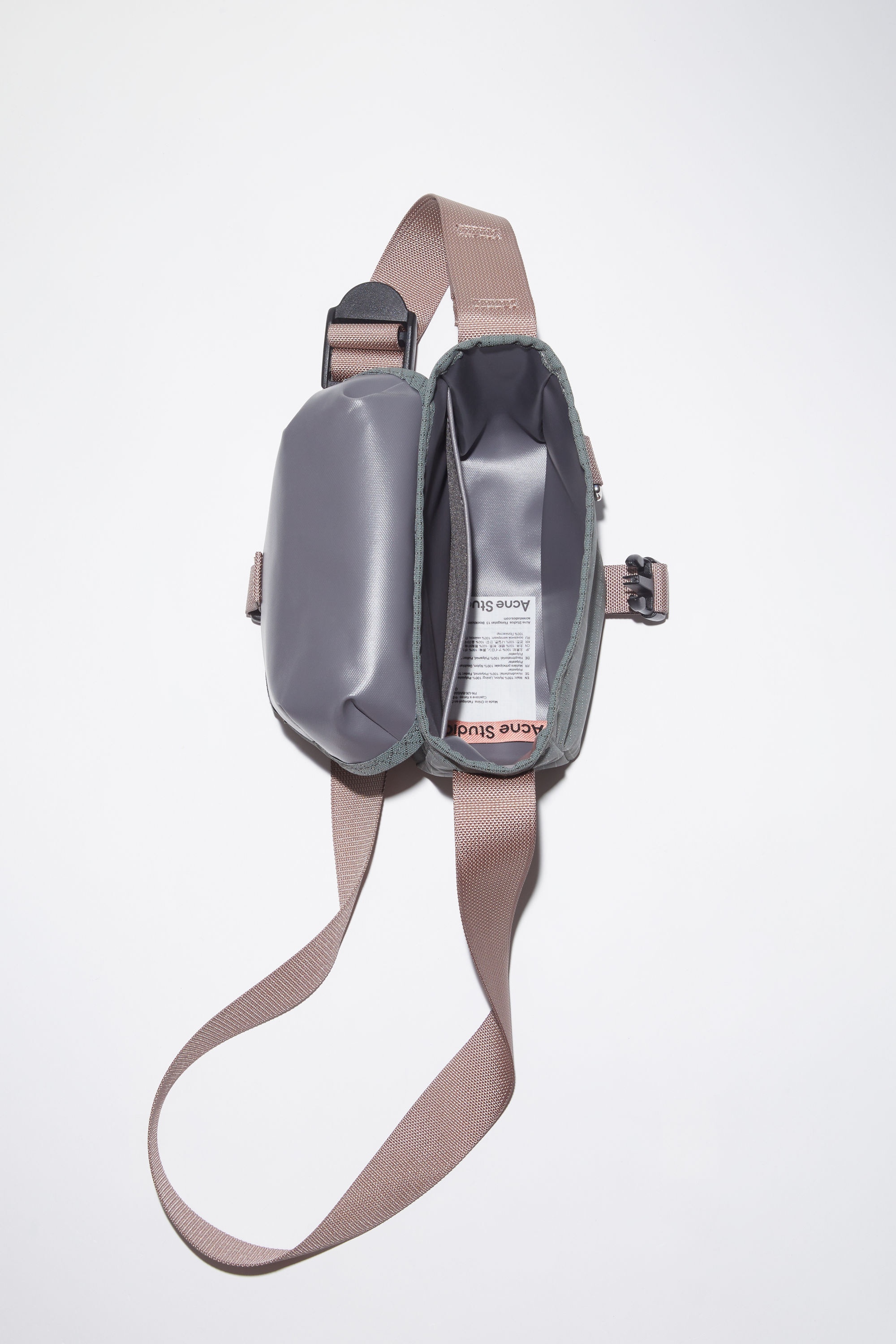 Mini messenger bag - Dark grey/old pink - 4