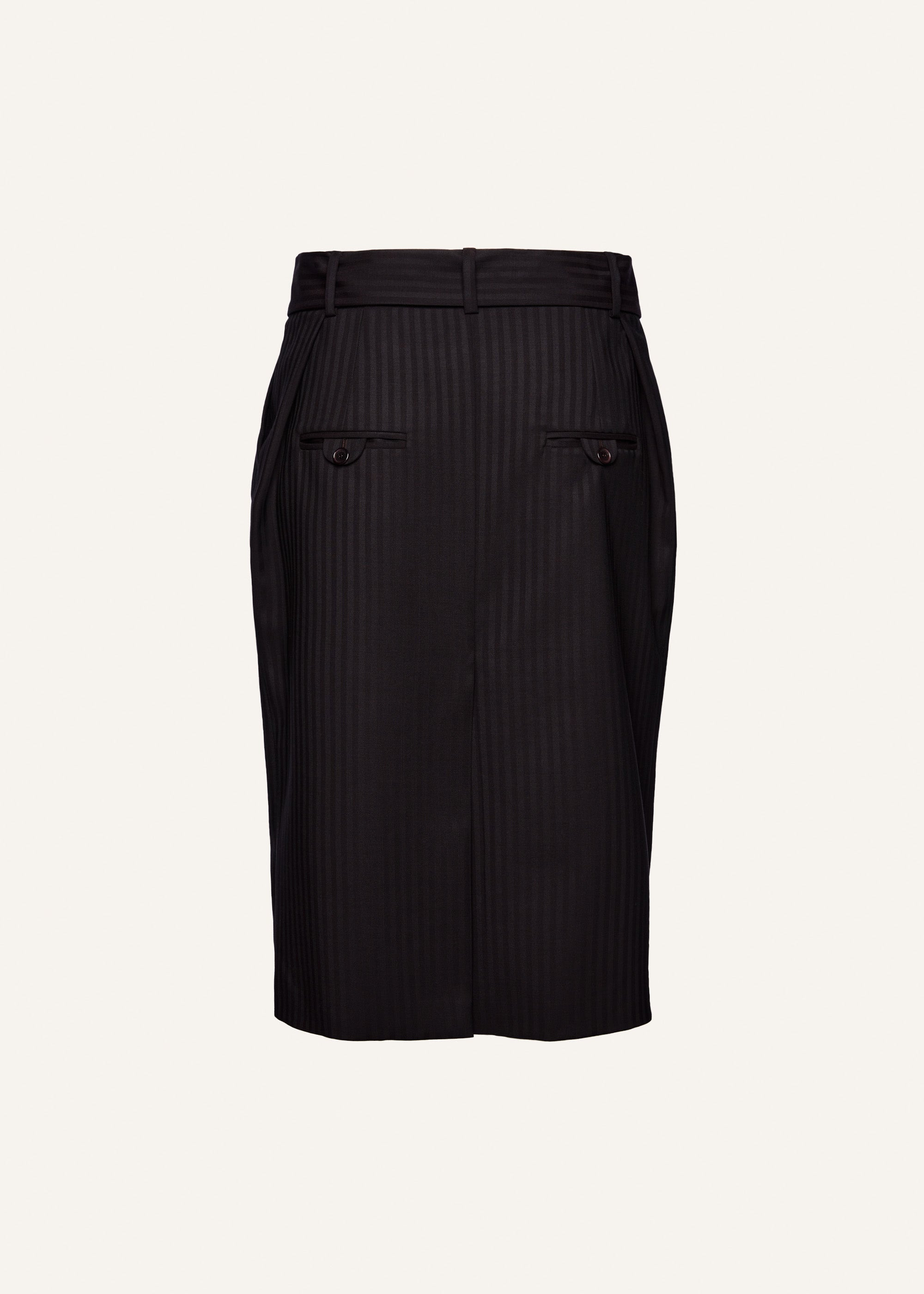 Belted midi skirt in violet stripes - 2