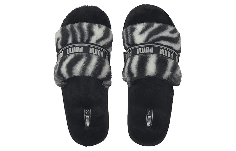 (WMNS) PUMA Fluff Slide 'Wild - Black' 385276-01 - 4