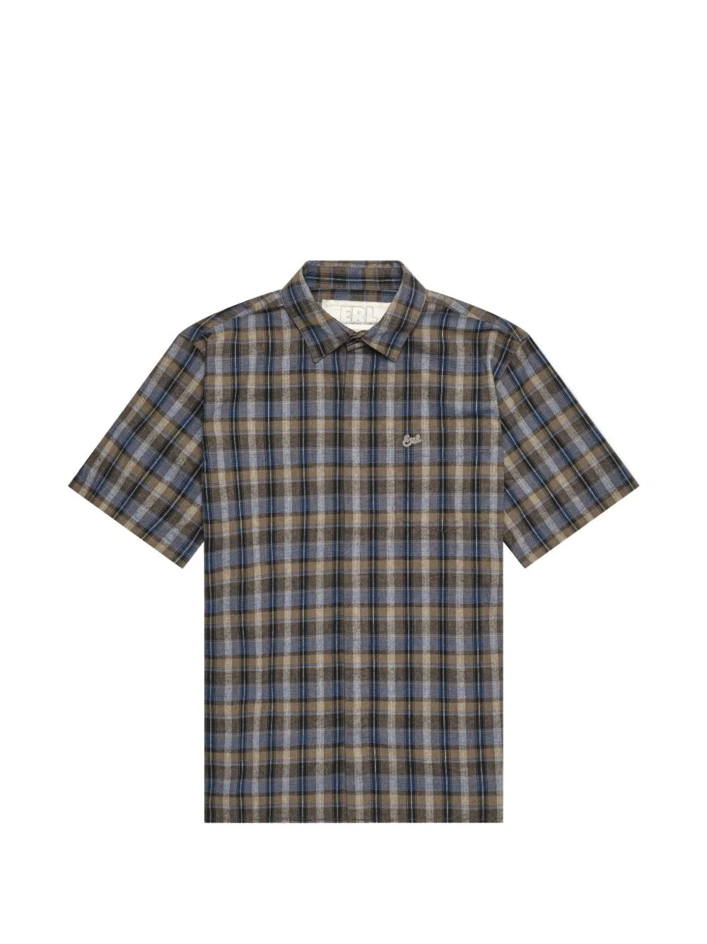 check-print short-sleeve shirt - 1