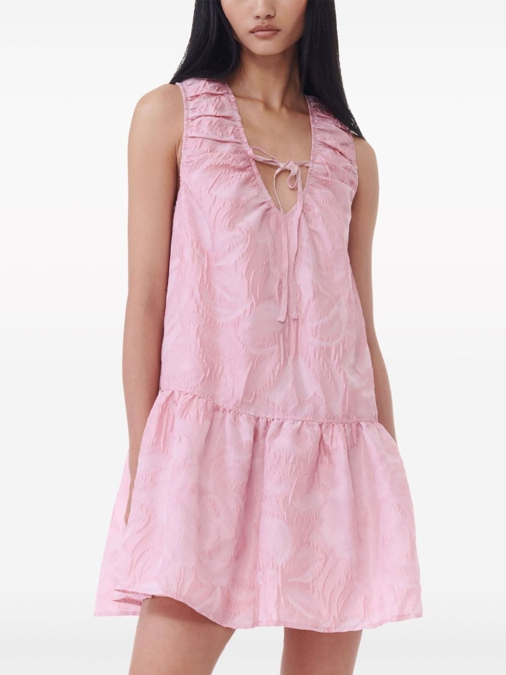 patterned sleeveless dress - 5