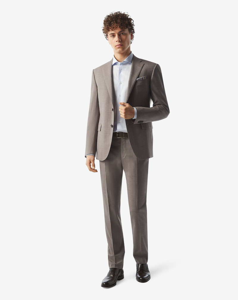 CORNELIANI Beige stretch wool suit outlook