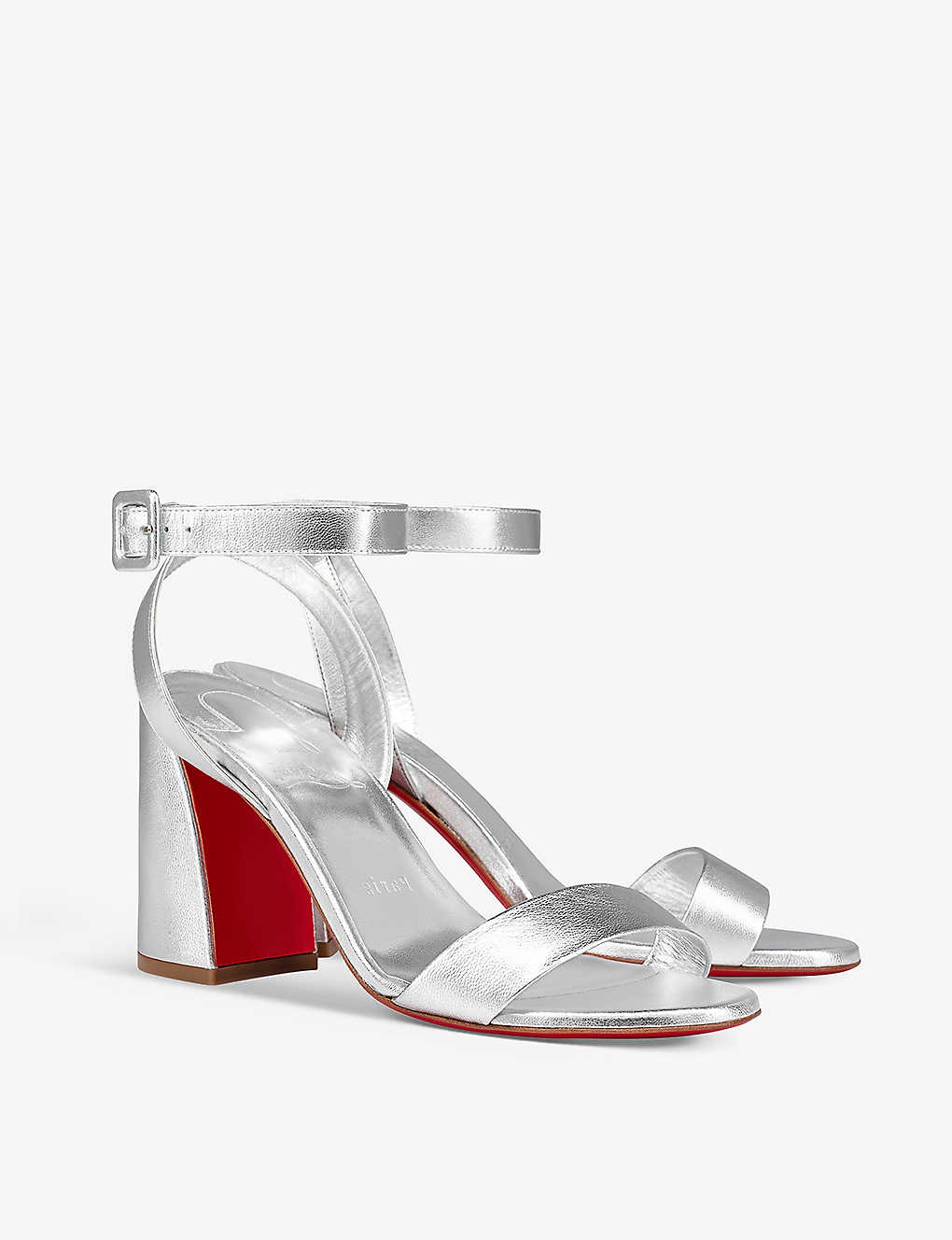 Miss Sabina 85 metallic-leather heeled sandals - 3