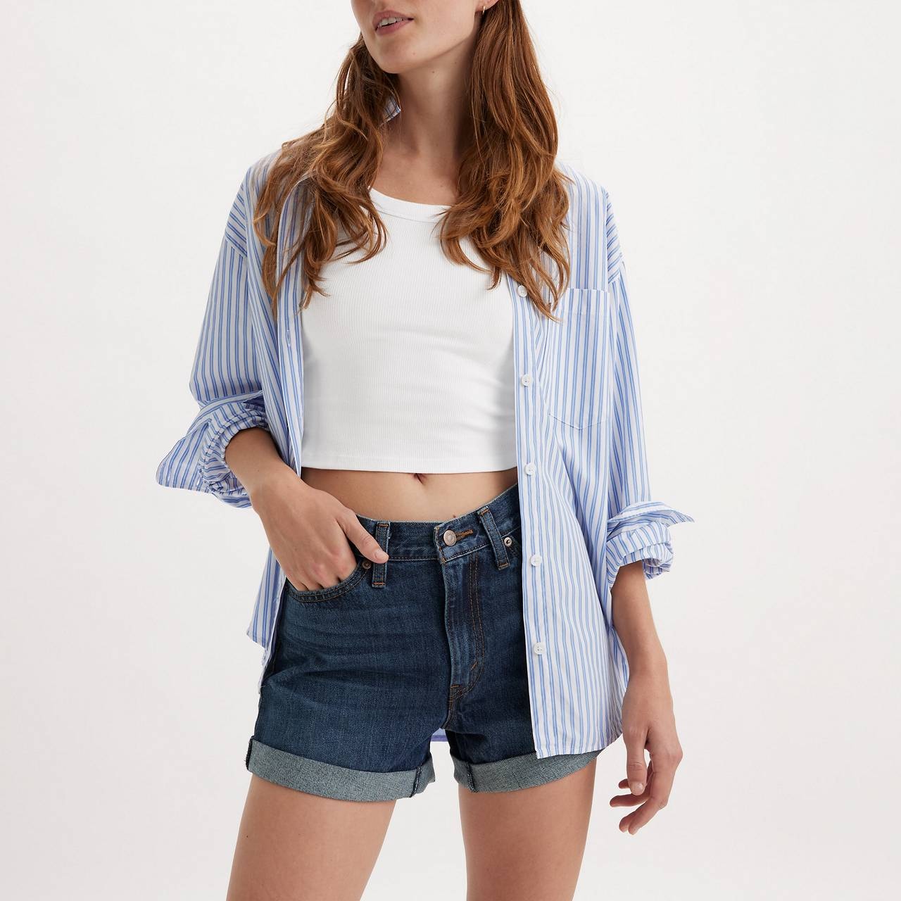 ROLLED 80S MOM WOMEN'S SHORTS - 4