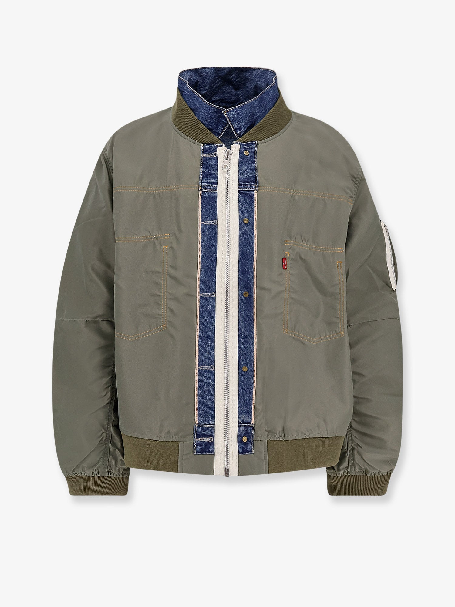 Sacai Levi'S X Sacai Reversible Denim And Nylon Bomber Jacket - 1