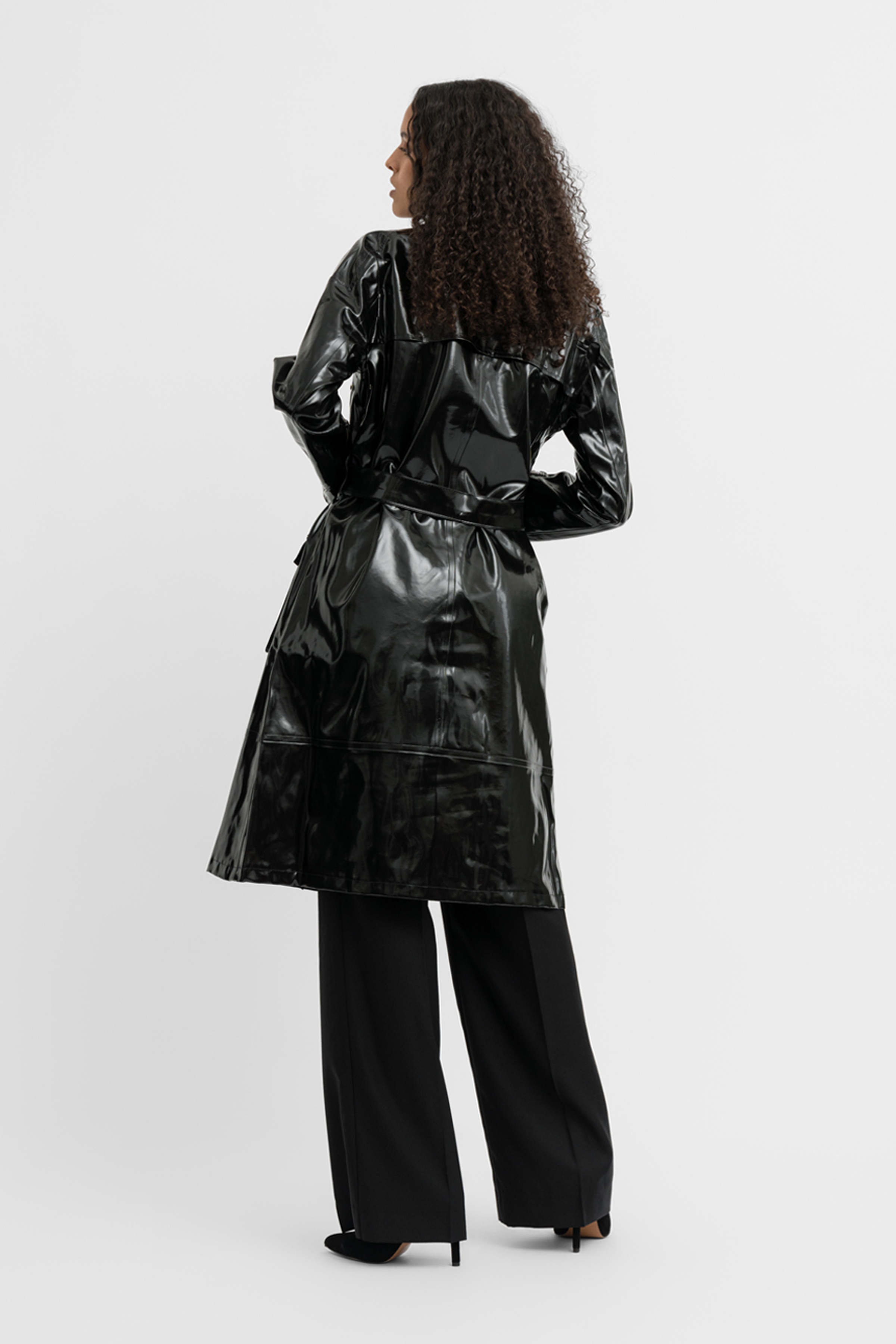 Lund Opal Trench Coat Black - 7