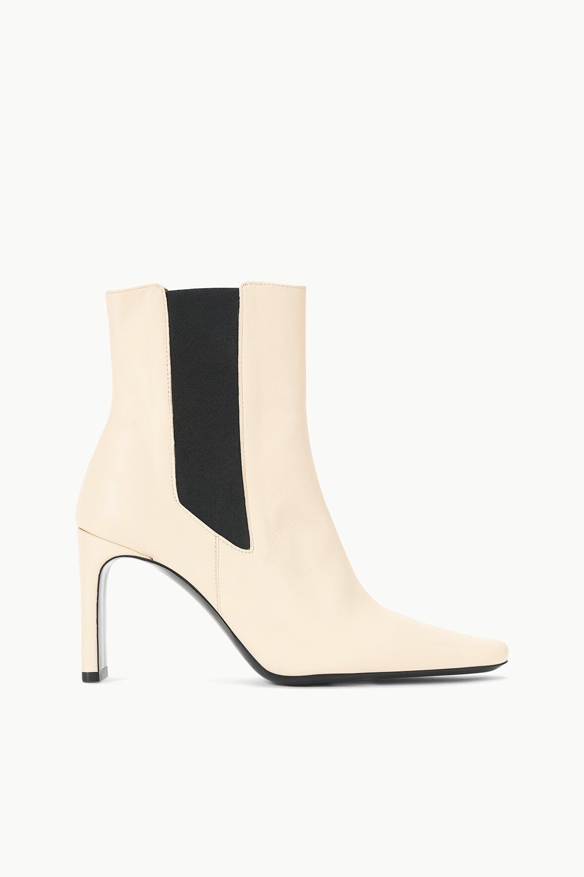STAUD WALLY HIGH HEEL ANKLE BOOT CREAM - 1