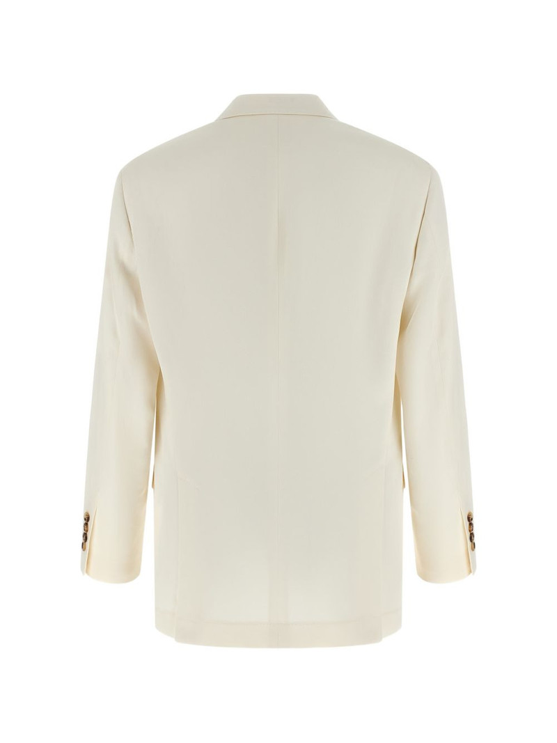 Brunello Cucinelli peak-lapels button blazer outlook
