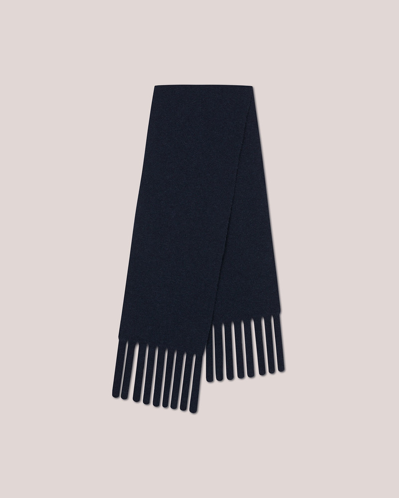 DIXON - Brushed alpaca scarf - Navy/black 1