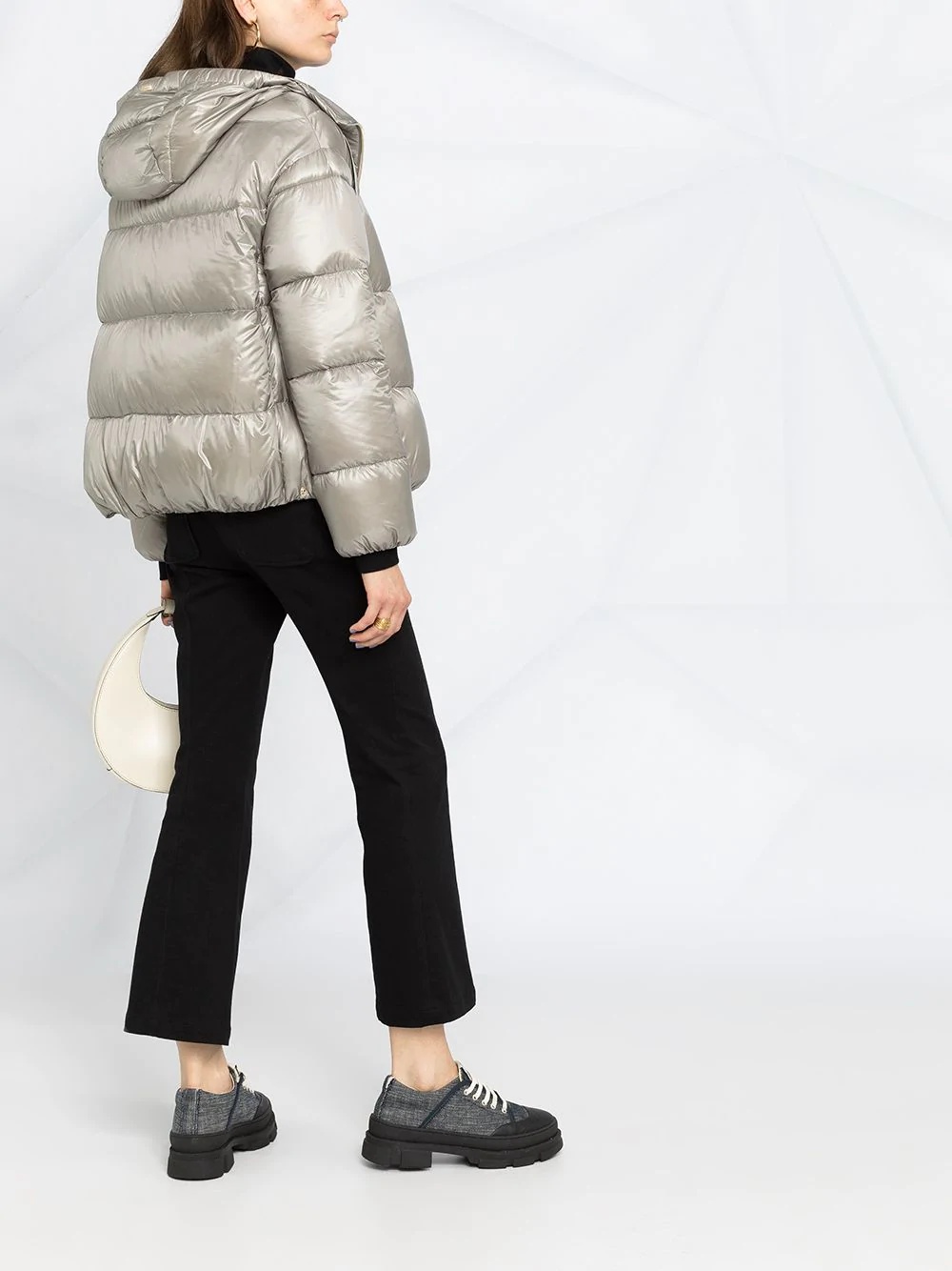 metallic quilted puffer jacket - 4