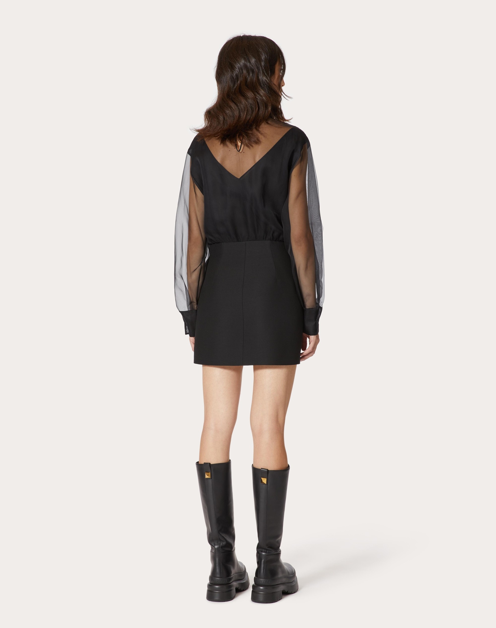 CREPE COUTURE AND ORGANZA DRESS - 4