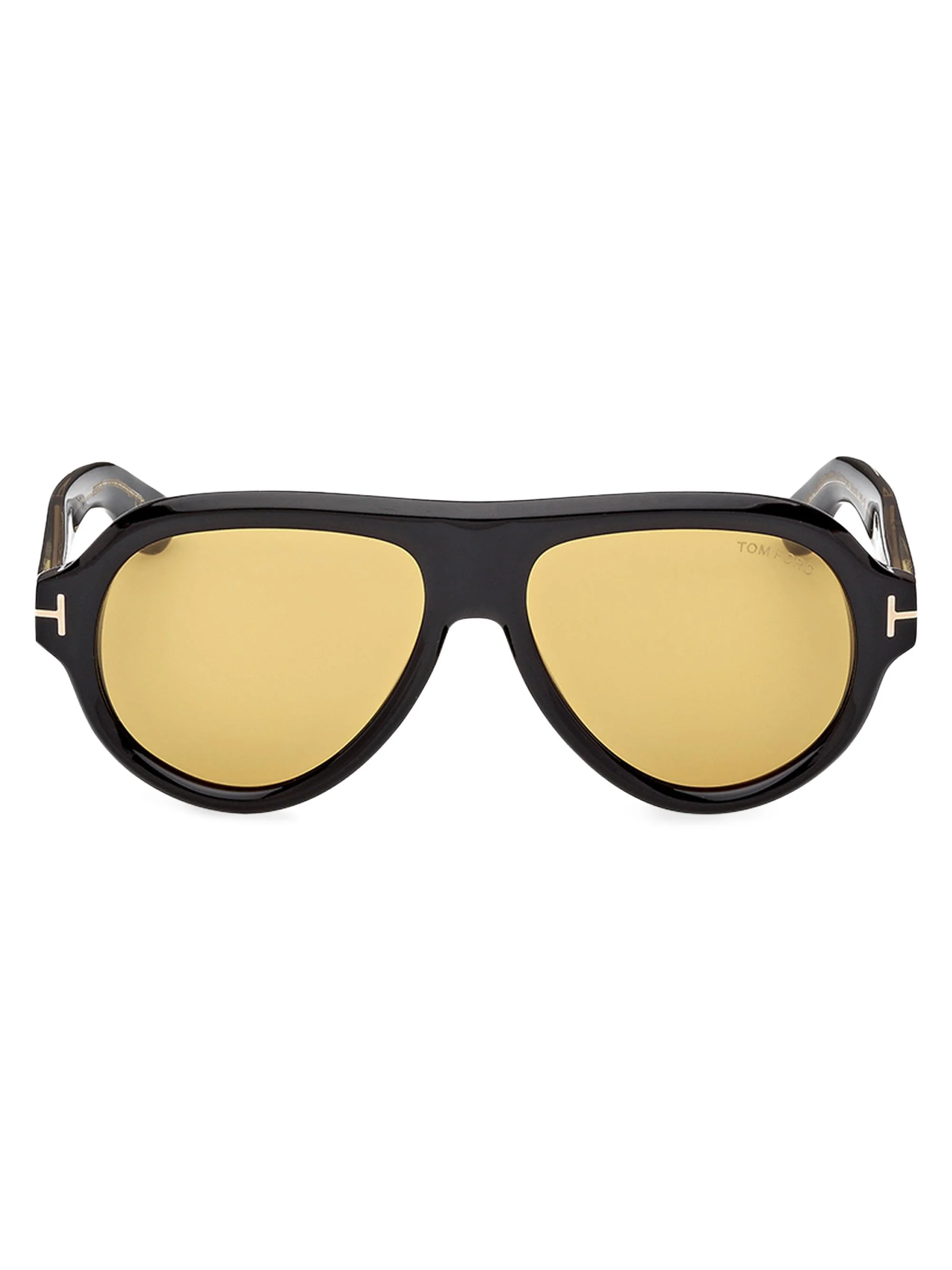 Men's Icon 56MM Aviator Sunglasses - Shiny Black Vicuna - 1