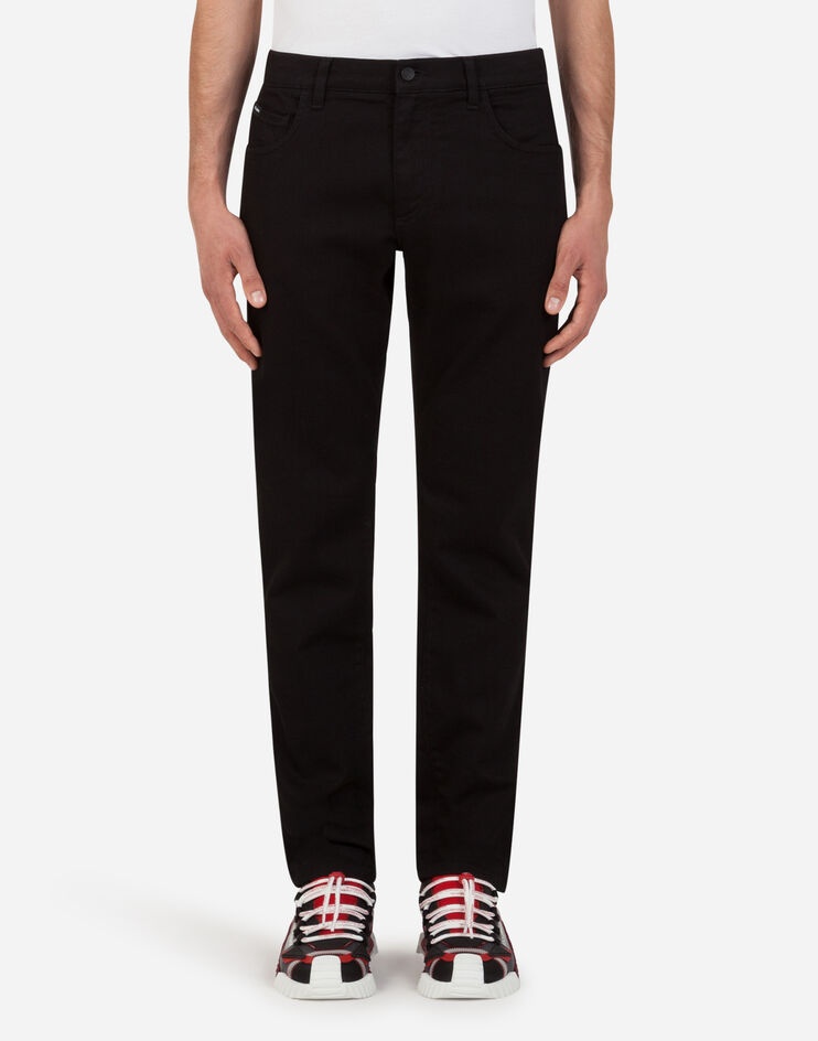 Black slim-fit stretch jeans - 2