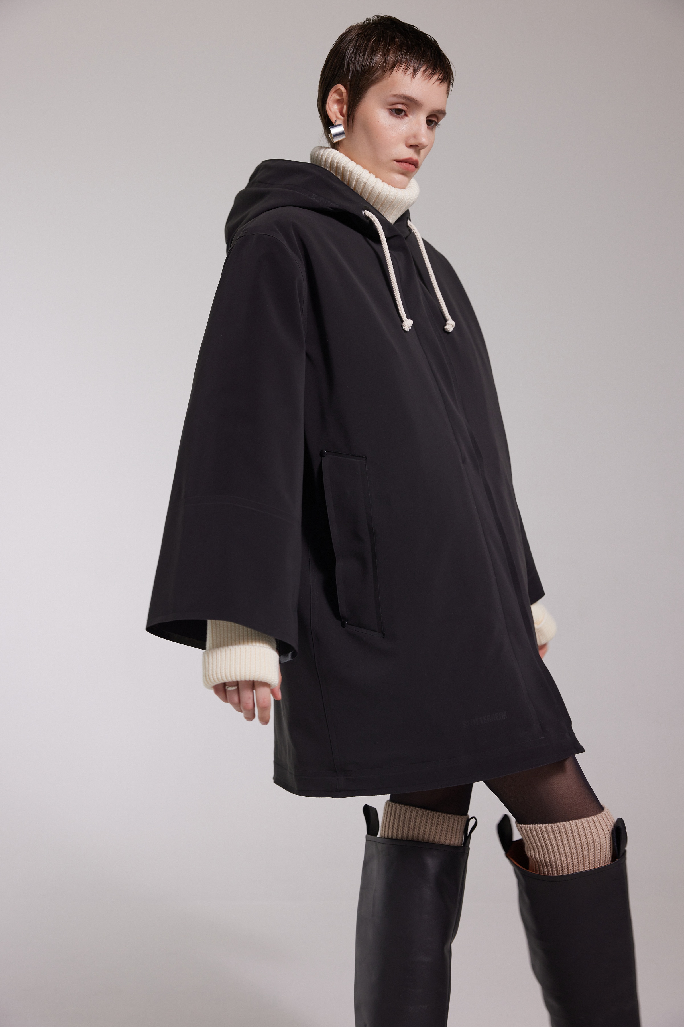 Lubban Winter Matte Raincoat Black - 4