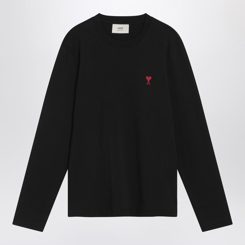 Ami Paris Black Ami De Coeur T-Shirt Men - 1
