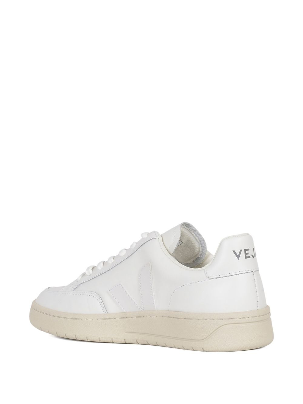 leather logo sneakers - 3