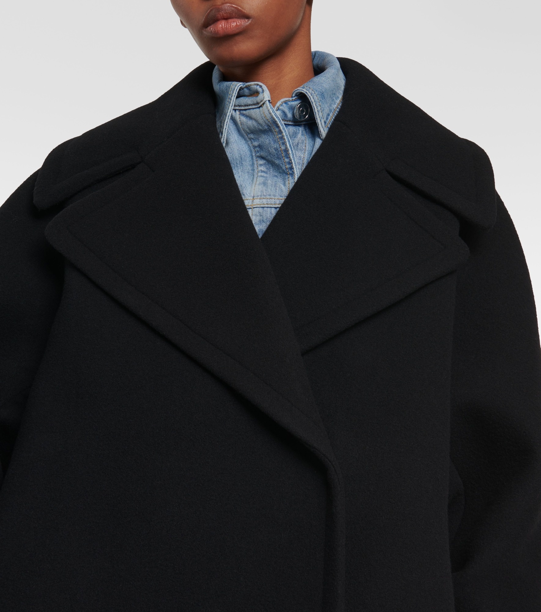 Cocoon wrap wool coat - 4