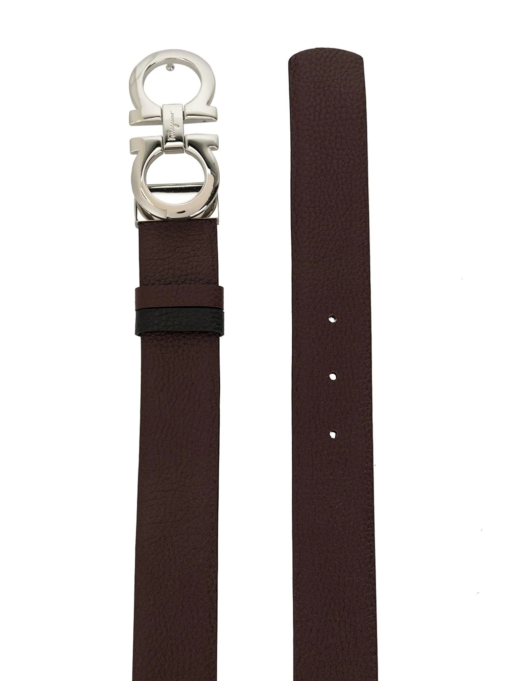 reversible Gancini-buckle belt - 2