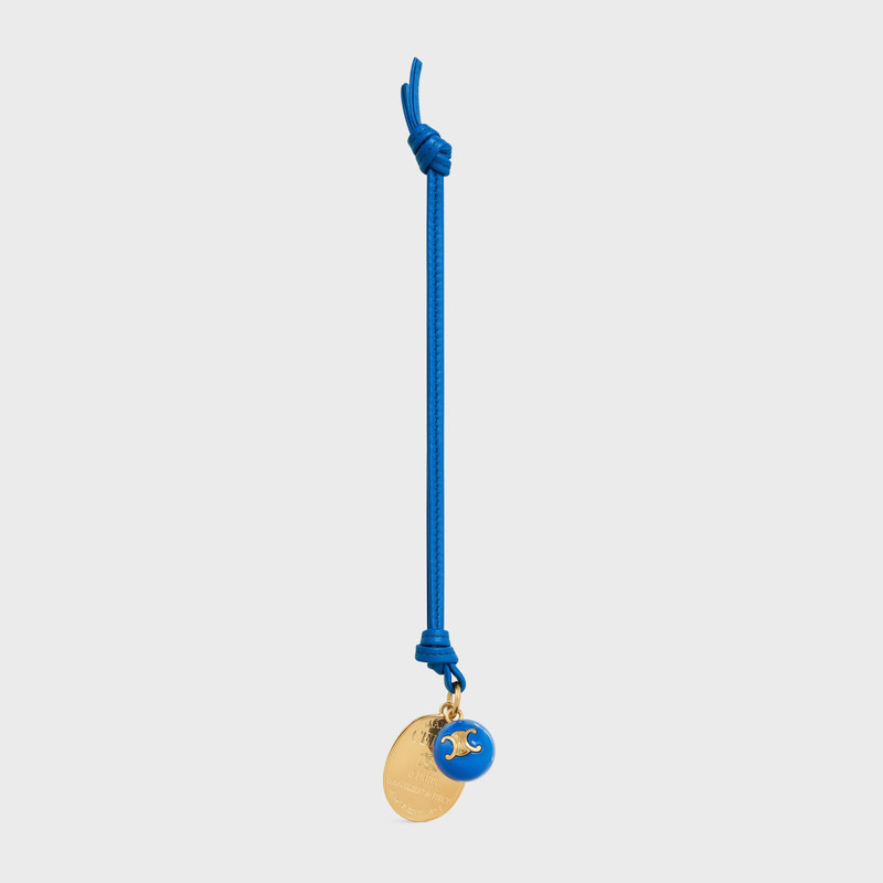 MAISON CELINE MEDALLION CHARM IN SMOOTH LAMBSKIN AND METAL 1