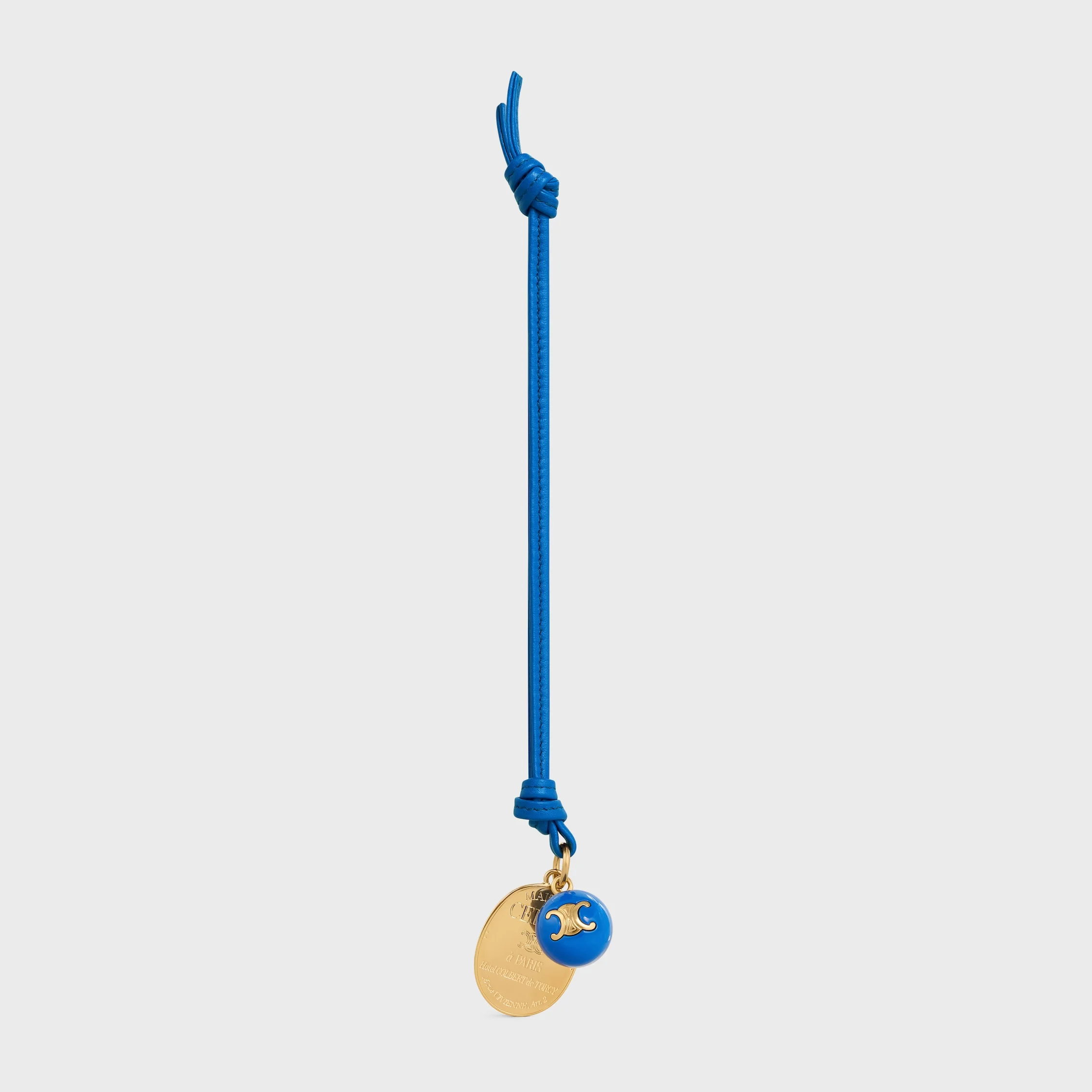 MAISON CELINE MEDALLION CHARM IN SMOOTH LAMBSKIN AND METAL - 1