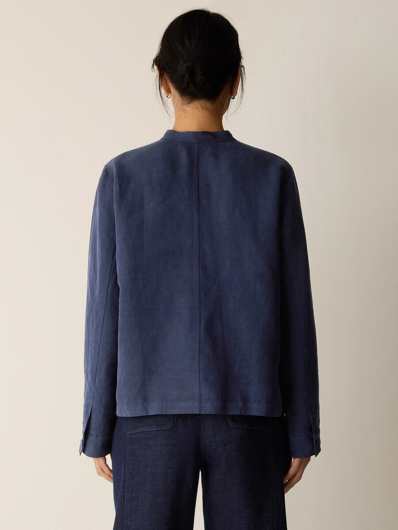Linen Silk Twill Shirt Jacket 4