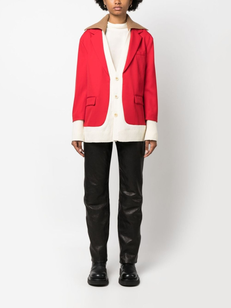 UNDERCOVER hybrid single-breasted blazer outlook